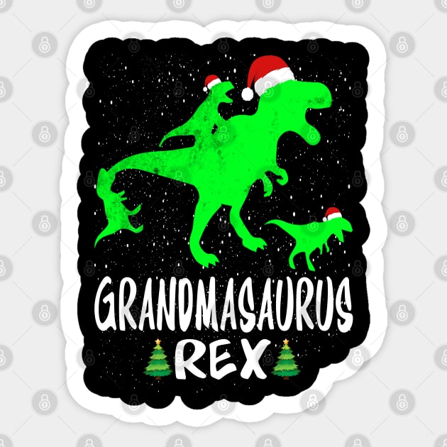 Grandma T Rex Matching Family Christmas Dinosaur Shirt Sticker by intelus